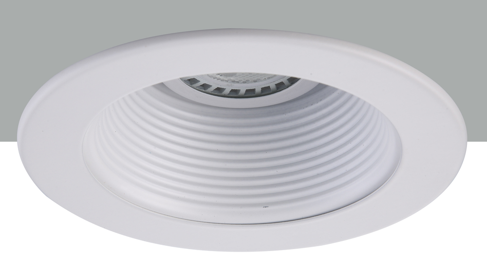 4" Matte White Trim Matte White baffle 50W MR16