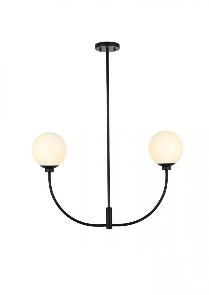 Nyomi 30 inch chandelier in Black