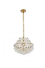 Elegant 1106D16BR - Savannah 16 Inch Pendant in Brass