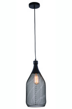 Elegant 2109D8BK - Brighton 1 Light Black Pendant