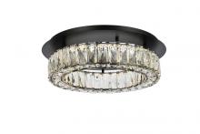 Elegant 3503F18BK - Monroe 18 Inch LED Single Flush Mount in Black