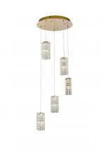 Elegant 3680D5RSG - Aston 20 inch LED Pendant in Satin Gold