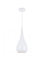 Elegant LDPD2002WH - Nora 1 Light White Pendant