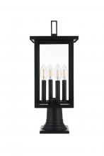 Elegant OD324P21BK - Sheridan 7 inch Outdoor Pendant in Black