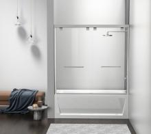 Elegant TD333-6060BNK - Semi-frameless Tub Door 60x60 Brushed Nickel