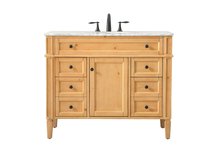 Elegant VF12542NW - 42 Inch Single Bathroom Vanity in Natural Wood