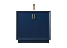 Elegant VF19636BL - 36 Inch SIngle Bathroom Vanity In Blue