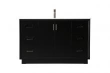 Elegant VF19654BK - 54 Inch SIngle Bathroom Vanity In Black