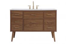 Elegant VF41048WB - 48 inch bathroom vanity in Walnut Brown