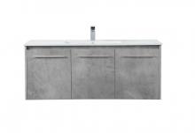  VF44048CG - 48 Inch Single Bathroom Floating Vanity in Concrete Grey