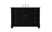 Elegant VF50048BK - 48 Inch Single Bathroom Vanity Set in Black