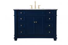 Elegant VF50048BL - 48 inch Single Bathroom Vanity set in Blue