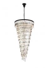 Elegant 1201SR36MB/RC - Sydney 36.5 Inch Spiral Crystal Chandelier in Matte Black