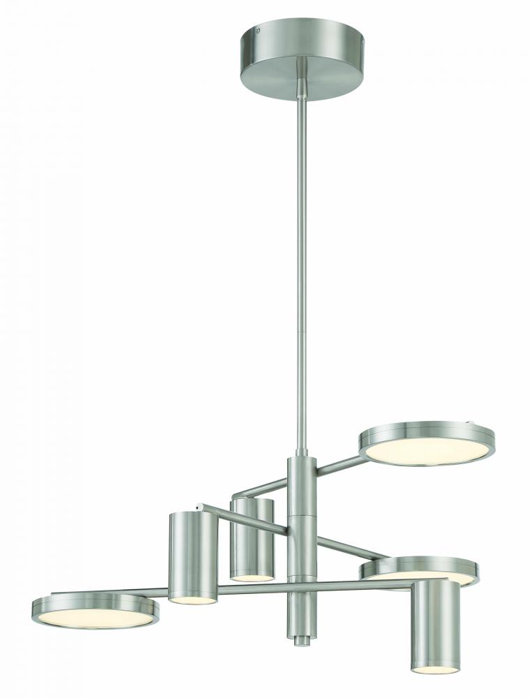 Swivel - 6 Light LED Chandelier