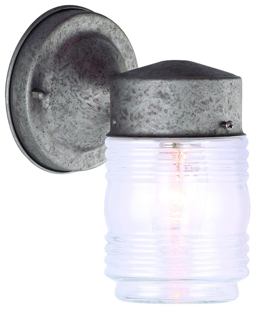 Outdoor 1 Light Outdoor Lantern, Pewter Finish