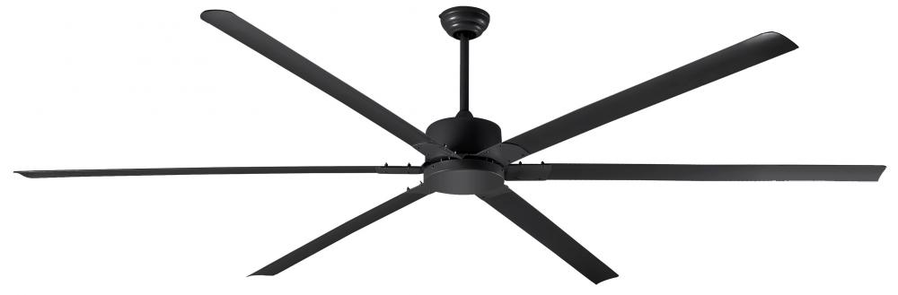 96" Black Industrial Fan with Downrod Mount