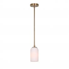 Canarm IPL1130A01GD - NOVALEE, IPL1130A01GD, 1 Lt Rod Pendant, Flat Opal Glass, 60W Type A, 4.75" W x 10.5 - 58.5"