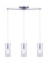 Canarm IPL759A03BN - JONI, 3 Lt Pendant, Clear Glass, 100W Type A, 29.875" W x 19 - 61" H x 4.5" D