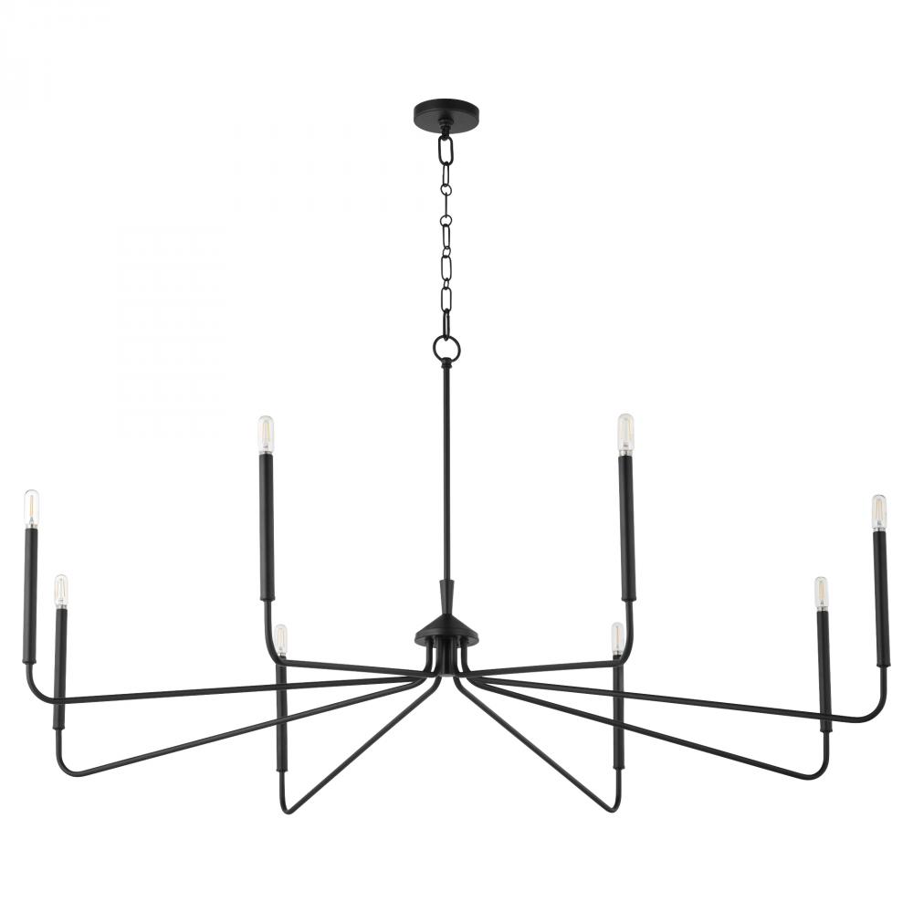 Providence 8 Light Chandelier, Matte Black