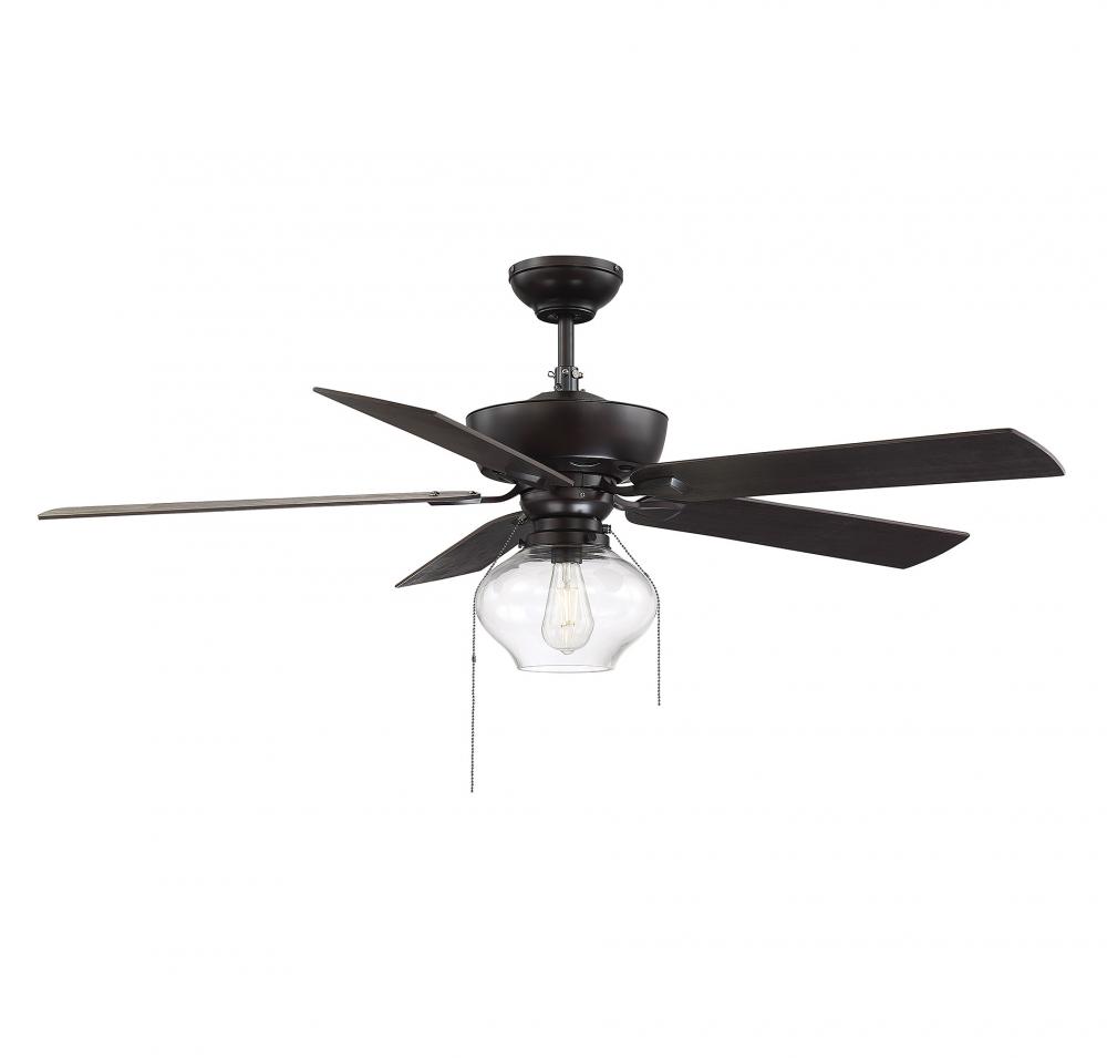 52" 1-Light Ceiling Fan in Oil Rubbed Bronze