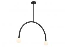 Savoy House Meridian M100132MBK - 2-Light Chandelier in Matte Black