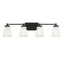 Savoy House Meridian M80059MBK - 4-Light Bathroom Vanity Light in Matte Black