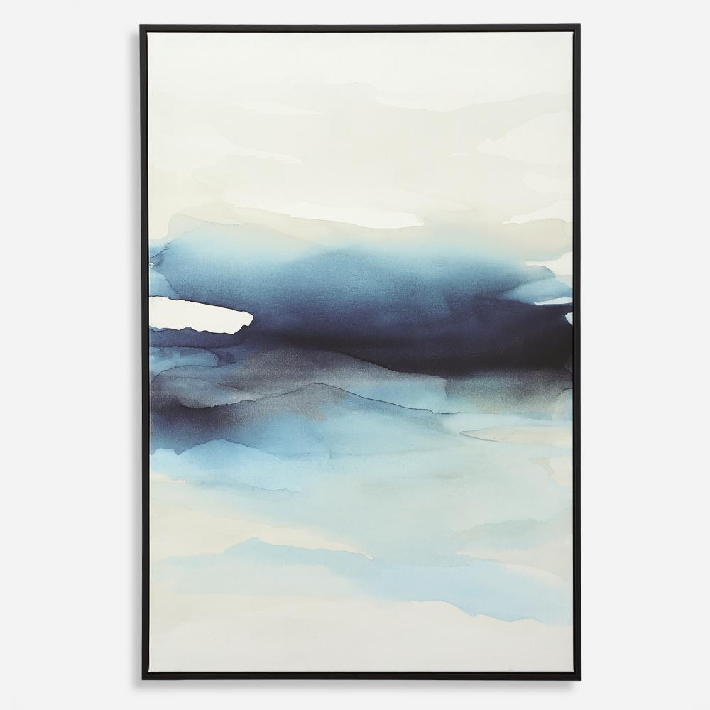 Waves Framed Canvas Abstract Art