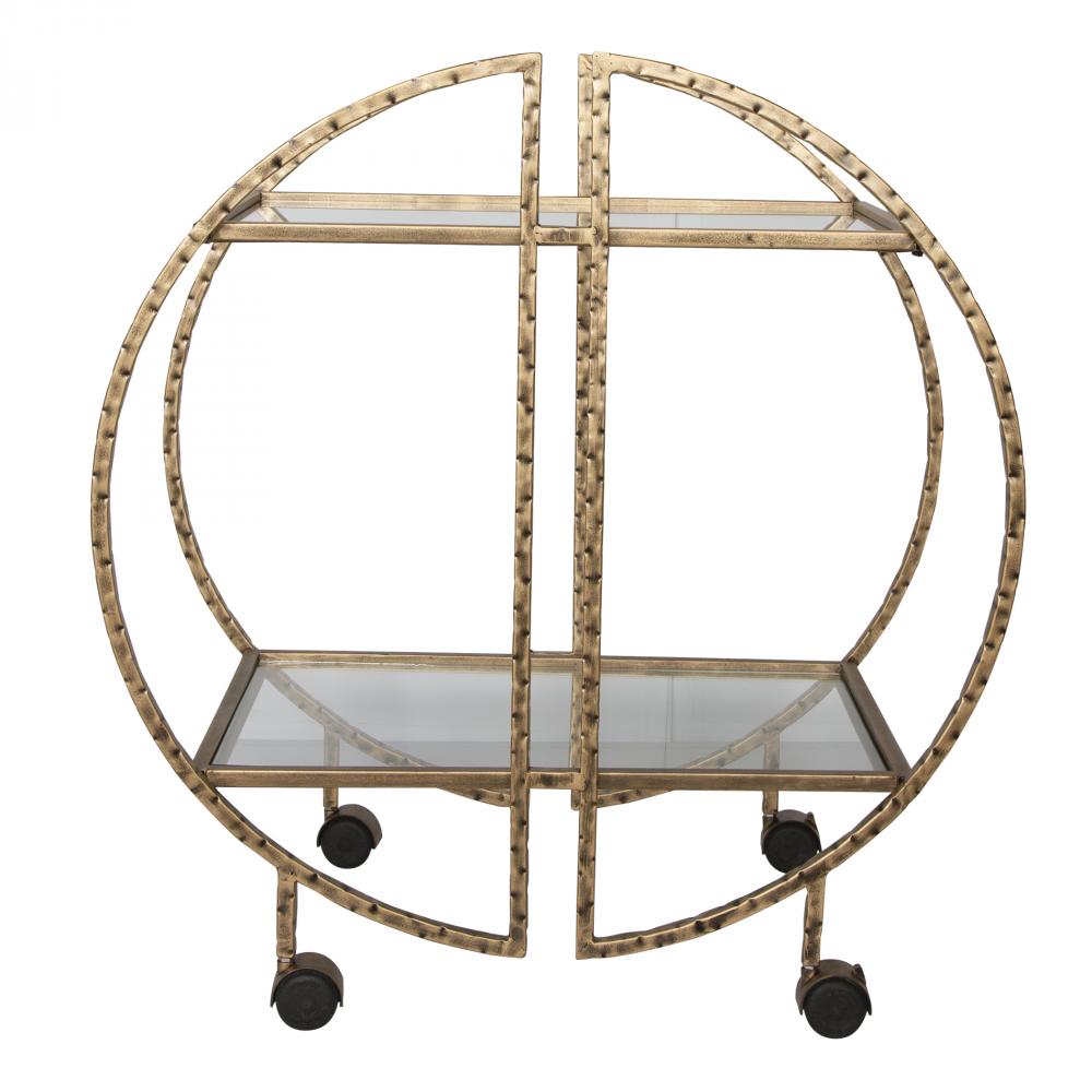 Uttermost Zelina Gold Bar Cart