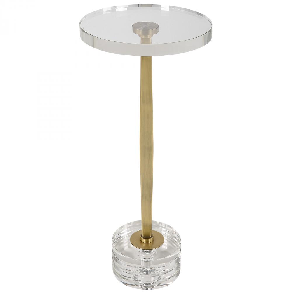 Uttermost Groove Crystal Drink Table