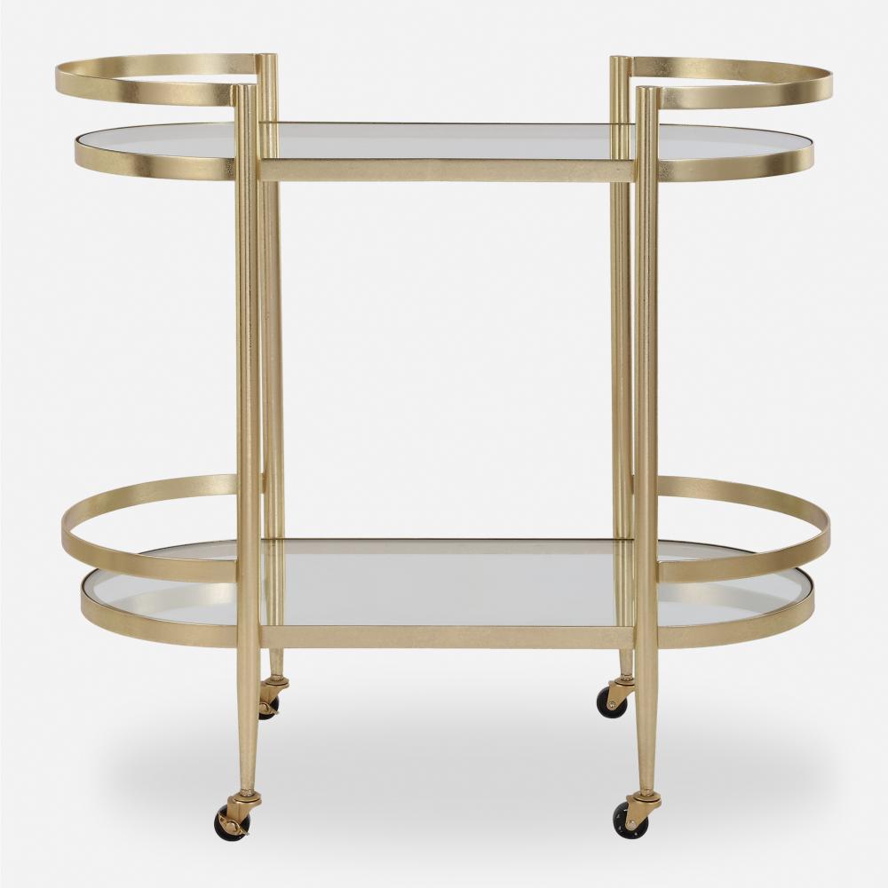 Uttermost Isabelle Gold Bar Cart