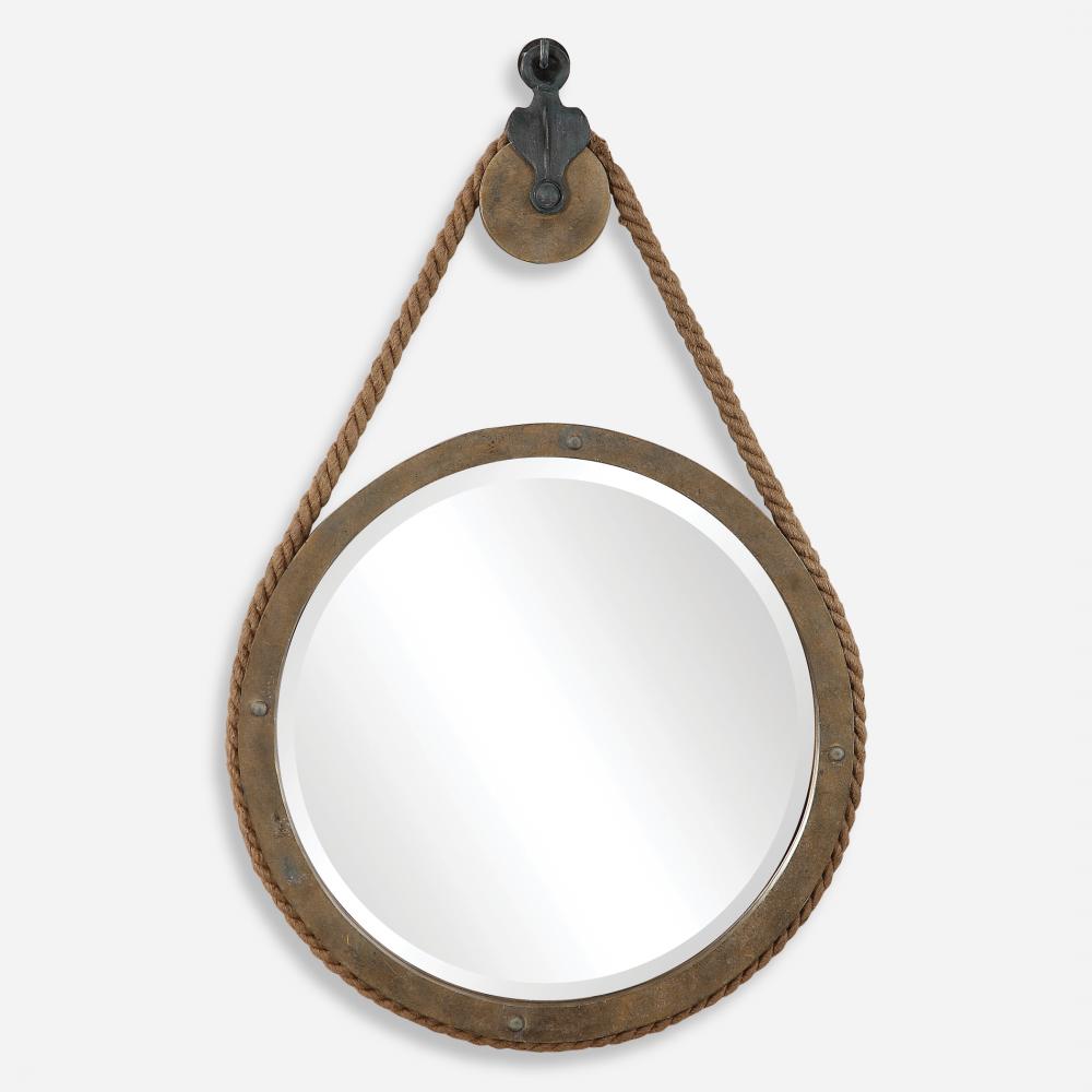 Uttermost Melton Round Pulley Mirror