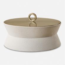 Uttermost 18165 - Luxe White Shagreen Round Box