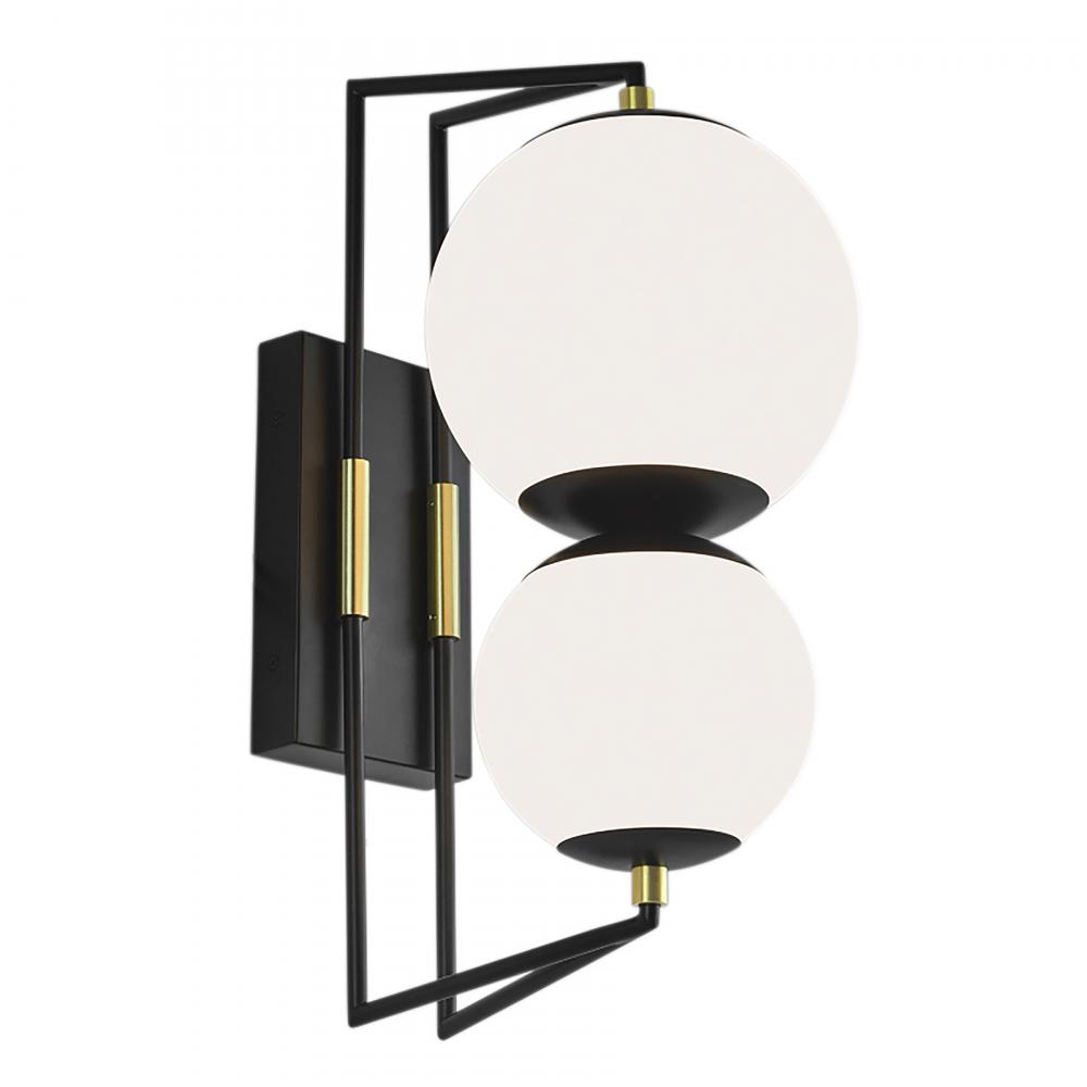 Cosmos 18.5'' High Integrated LED Outdoor Sconce - Matte Black Satin Brass