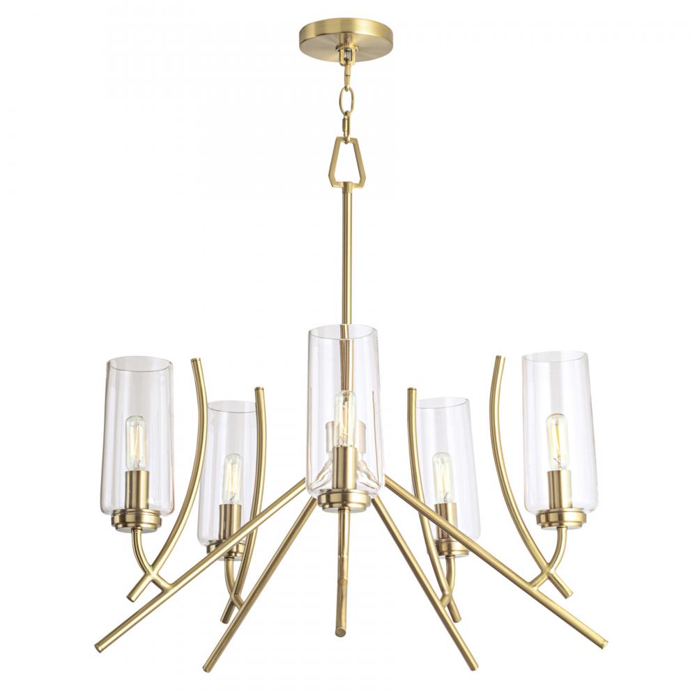 Tulip 23.25'' Wide 5-Light Chandelier - Satin Brass