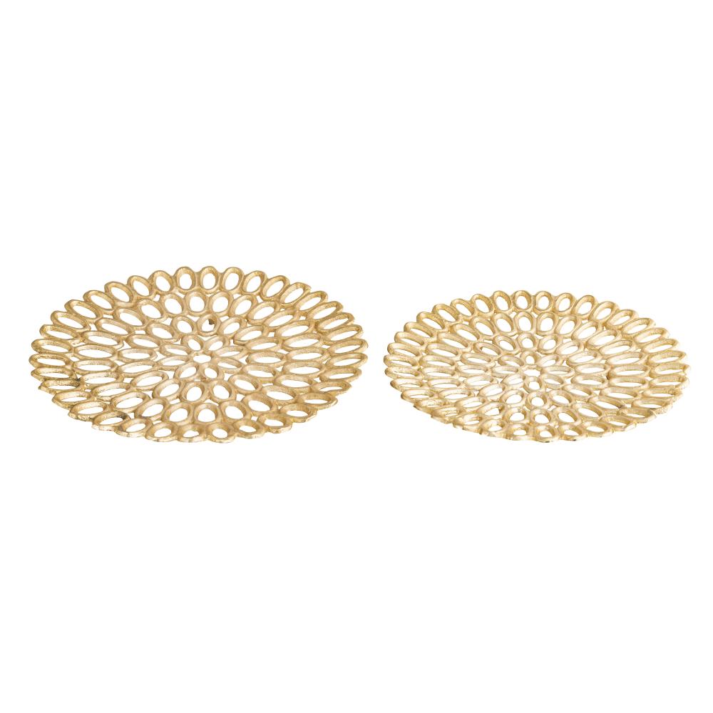 Regina Tray - Set of 2 Gold (2 pack) (2 pack)